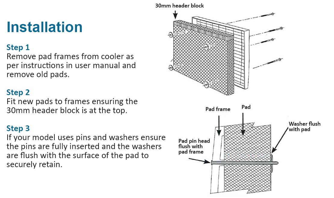 filter pad instructions
