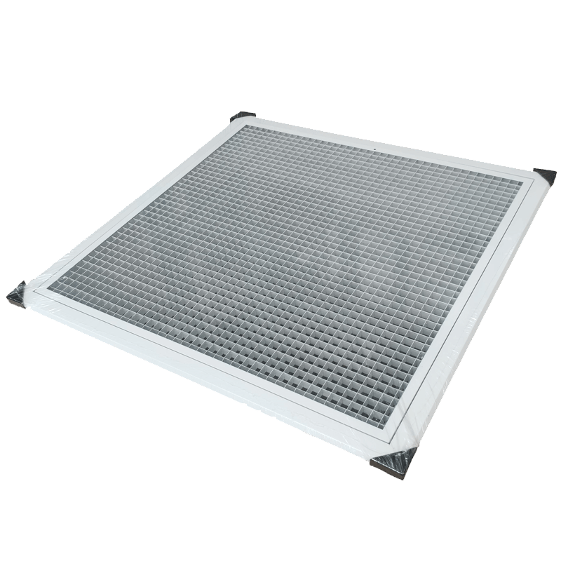 Return Air Grille 595 x 595 Half T-Bar Egg Crate Filtered